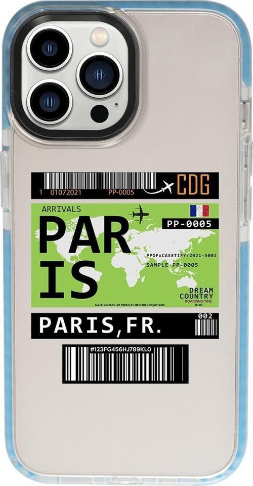 İphone 13 Pro Paris Ticket Candy Bumper Darbe Emci Silikonlu Telefon Kılıfı