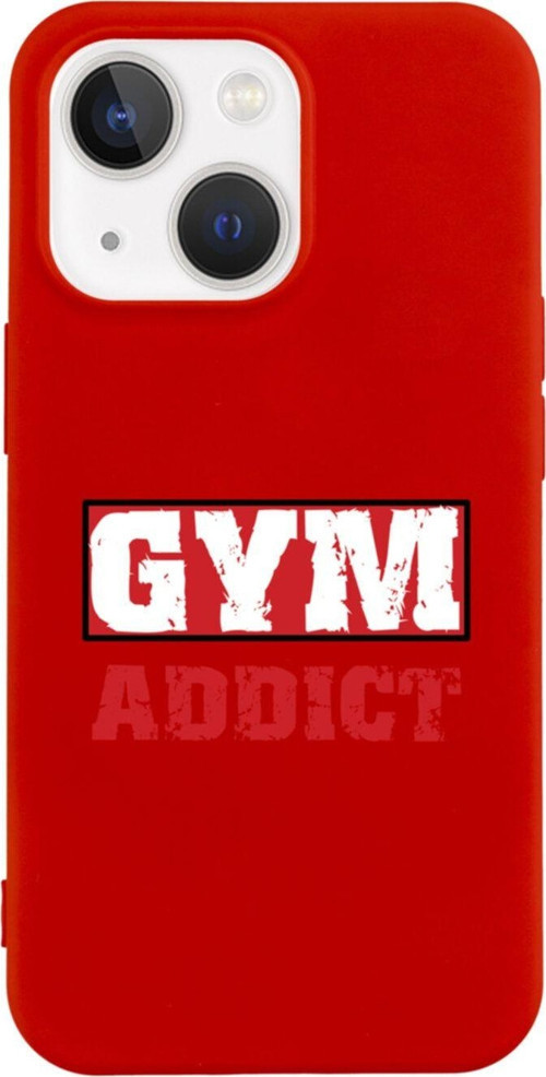 İphone 13 Gym Addict Tasarımlı Kırmızı Telefon Kılıfı