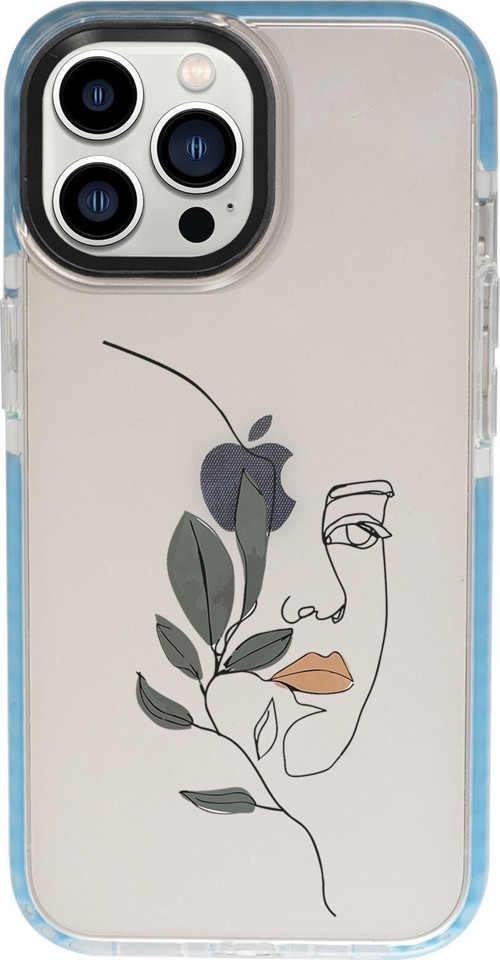 İphone 13 Pro Line Art Women Candy Bumper Darbe Emci Silikonlu Telefon Kılıfı