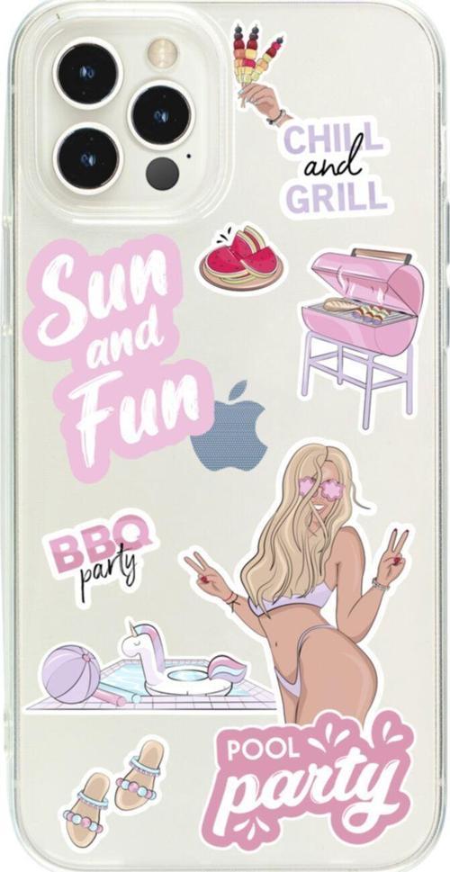 İphone 13 Pro Mx Pool Party Şeffaf Telefon Kılıfı