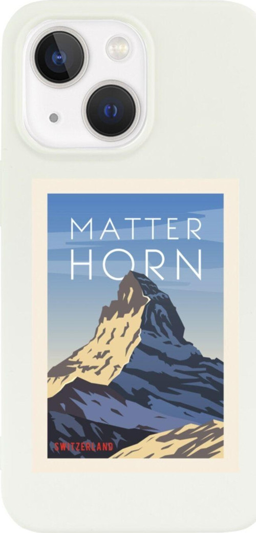 İphone 13 Matter Horn Tasarımlı Beyaz Telefon Kılıfı