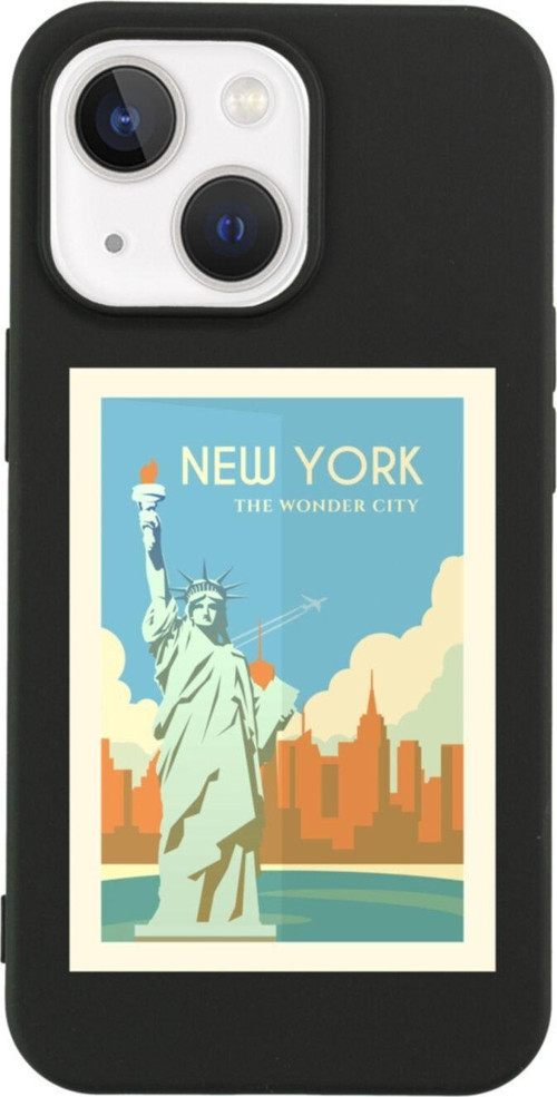İphone 13 New York Tasarımlı Siyah Telefon Kılıfı