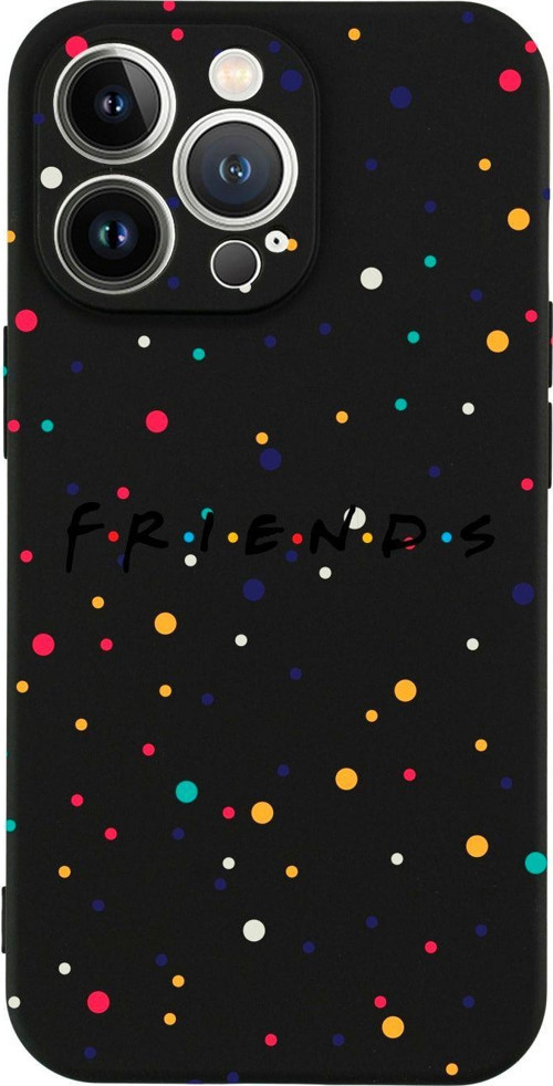 İphone 13 Pro Friends Tasarımlı Siyah Telefon Kılıfı