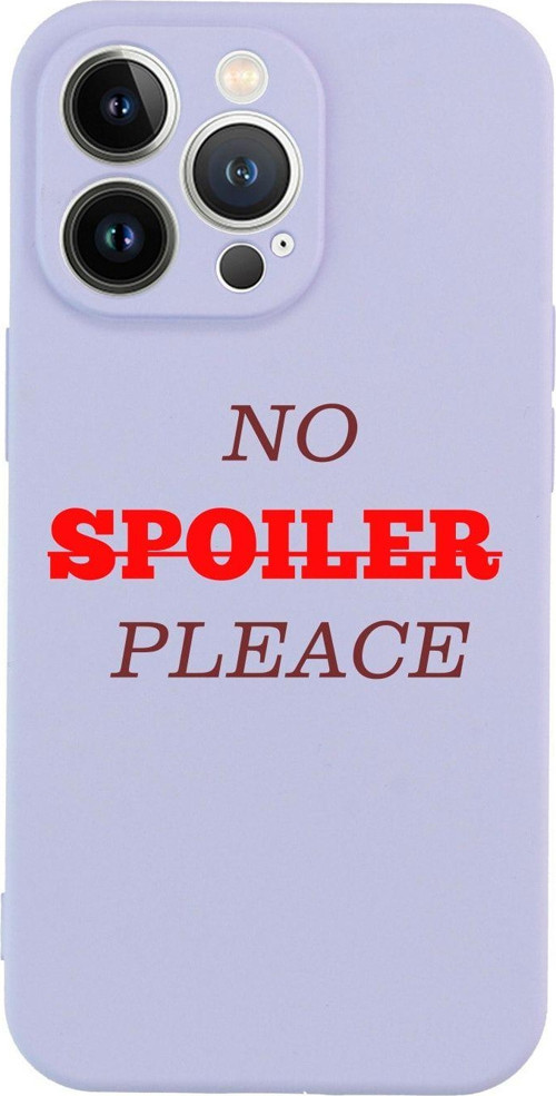 İphone 13 Pro No Spoiler Pleace Tasarımlı Lila Telefon Kılıfı