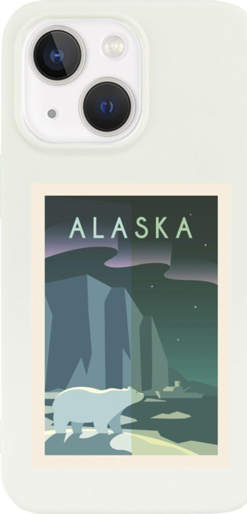 İphone 13 Alaska Tasarımlı Beyaz Telefon Kılıfı
