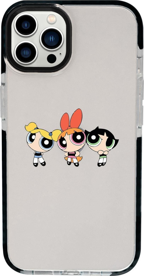 İphone 13 Pro Max Powerpuff Girls Candy Bumper Darbe Emci Silikonlu Telefon Kılıfı