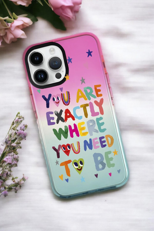 İphone 13 Pro Uyumlu Need To Be Desenli Premium Rainbow Silikonlu Telefon Kılıfı