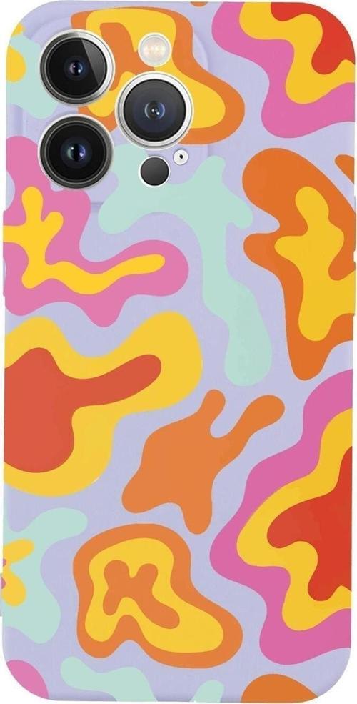 İphone 13 Pro Uyumlu Colourful Wave Tasarımlı Lansman Telefon Kılıfı