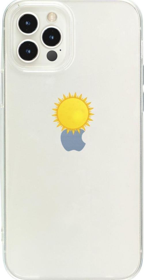 İphone 13 Pro Sun Tasarımlı Şeffaf Telefon Kılıfı