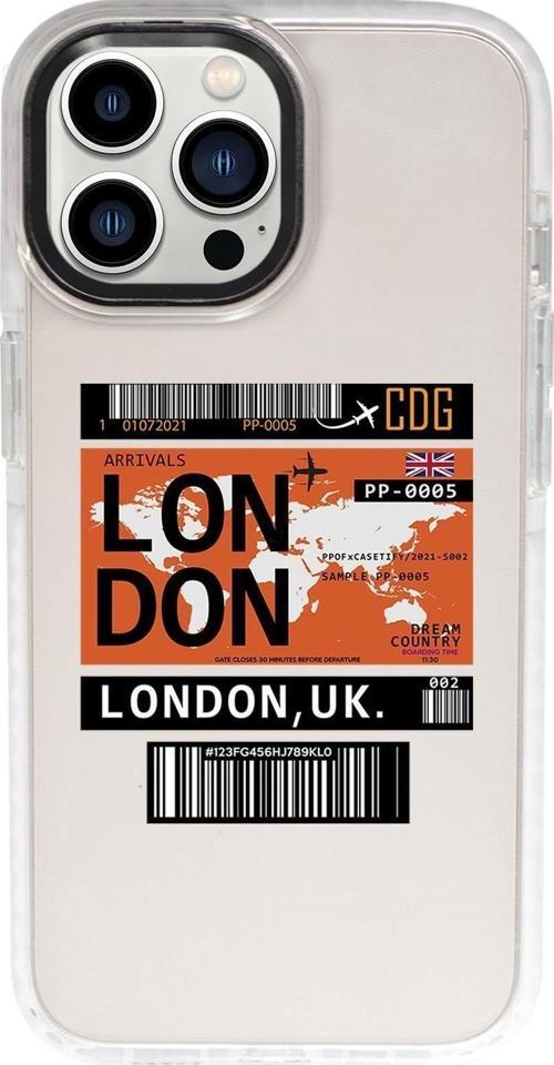İphone 13 Pro Max London Ticket Candy Bumper Darbe Emci Silikonlu Telefon Kılıfı
