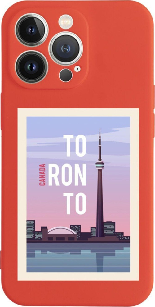İphone 13 Pro Canada Tasarımlı Kırmızı Telefon Kılıfı