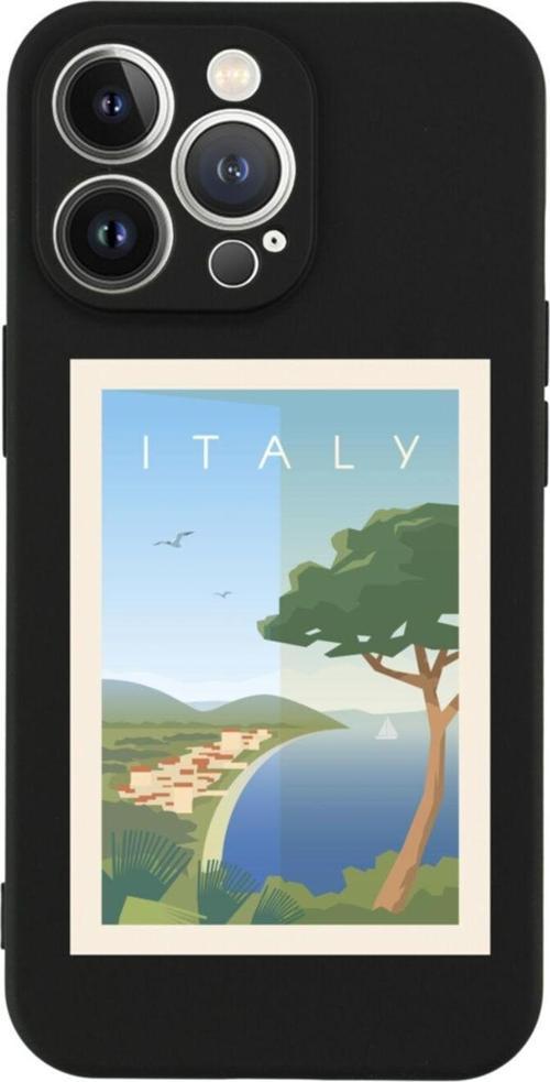 İphone 13 Pro Italy Tasarımlı Siyah Telefon Kılıfı