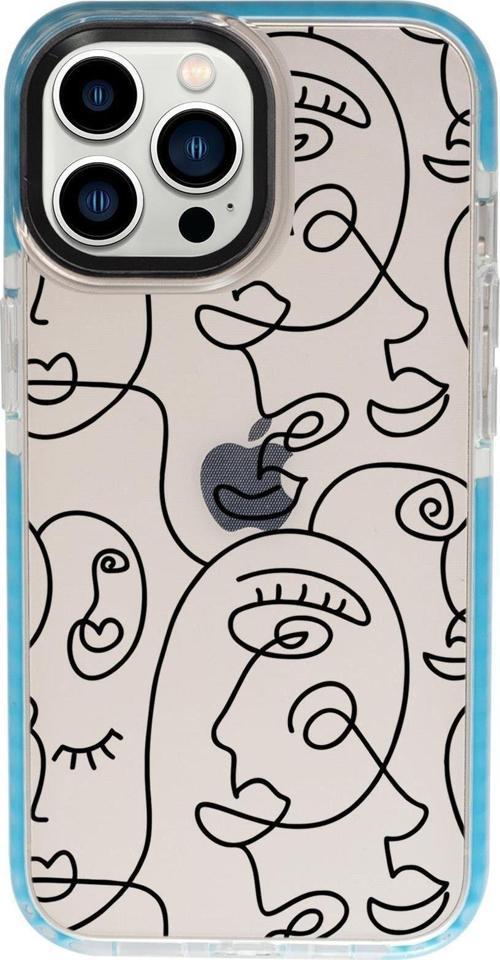 İphone 13 Pro Face Art Candy Bumper Darbe Emci Silikonlu Telefon Kılıfı