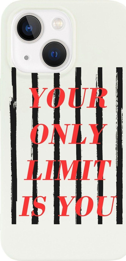 İphone 13 Your Only Lımıt Is You Tasarımlı Beyaz Telefon Kılıfı