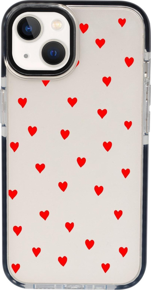 İphone 13 Uyumlu Sevimli Kalpler Candy Bumper Silikonlu Telefon Kılıfı