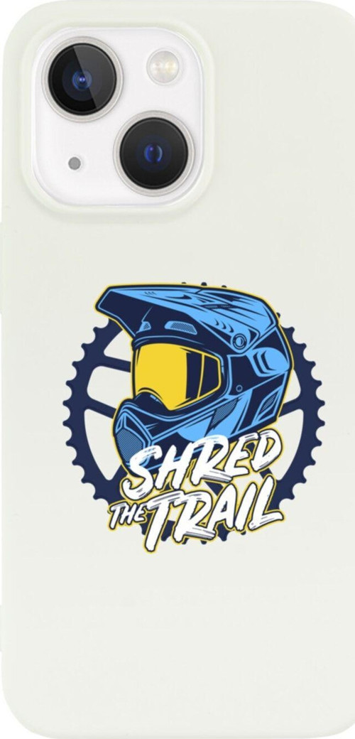 İphone 13 Shred The Trail Tasarımlı Beyaz Telefon Kılıfı