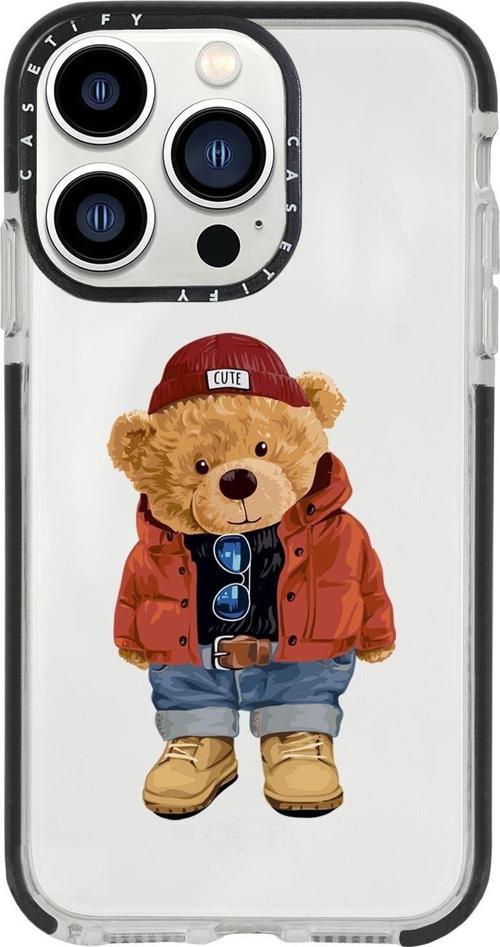İphone 13 Pro Teddy Bear Casetify Darbe Emci Silikonlu Telefon Kılıfı
