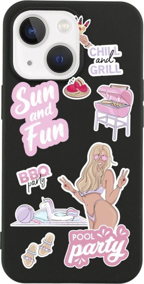 İphone 13 Pool Party Tasarımlı Siyah Telefon Kılıfı