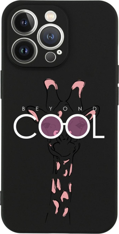 İphone 13 Pro Giraffe Cool Tasarımlı Siyah Telefon Kılıfı