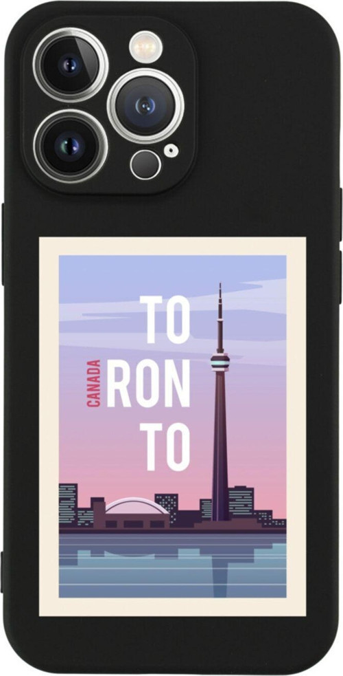İphone 13 Pro Canada Tasarımlı Siyah Telefon Kılıfı