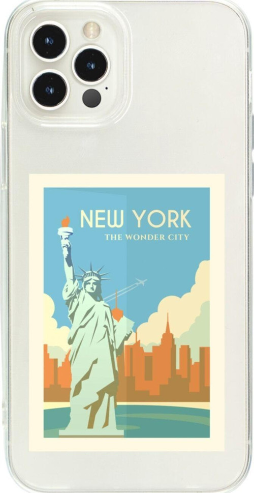 İphone 13 Pro Newyork Wonder City Şeffaf Telefon Kılıfı