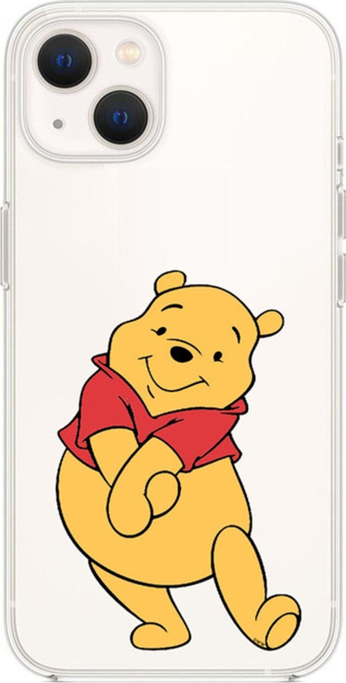 İphone 13 Uyumlu Desenli Winnie Pooh 2 Şeffaf Telefon Kılıfı