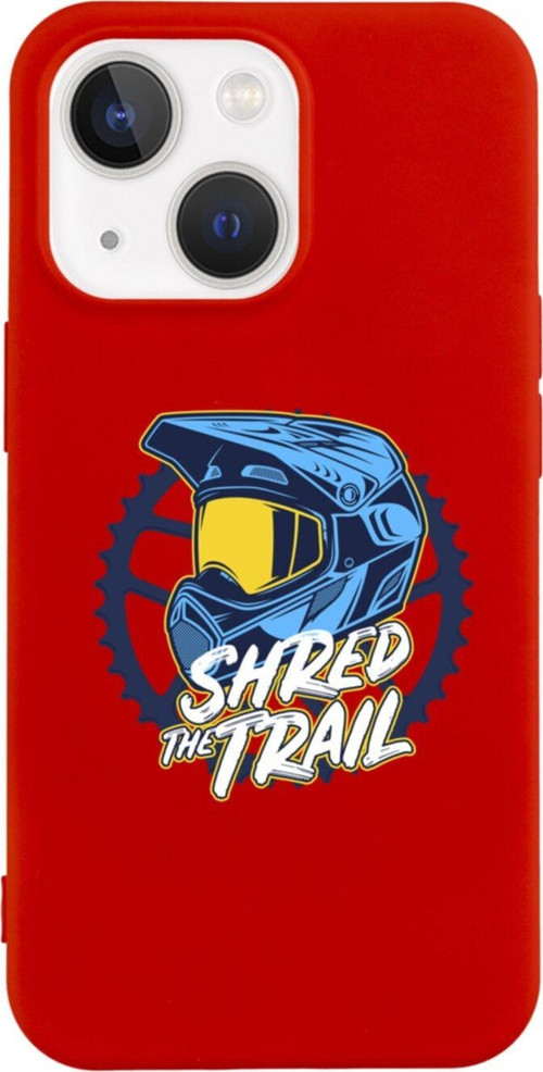 İphone 13 Shred The Trail Tasarımlı Kırmızı Telefon Kılıfı