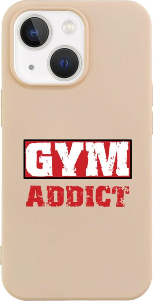 İphone 13 Gym Addict Tasarımlı Pembe Telefon Kılıfı