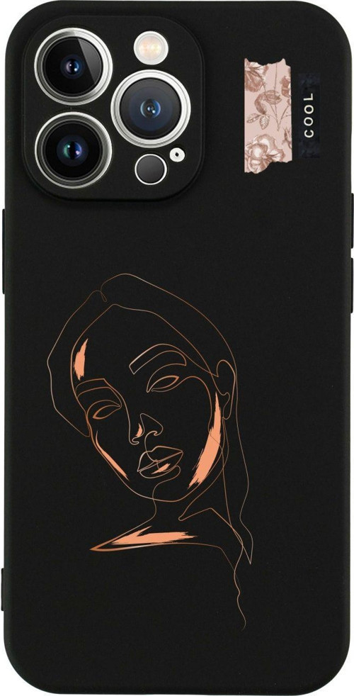 İphone 13 Cool Art Tasarımlı Siyah Telefon Kılıfı