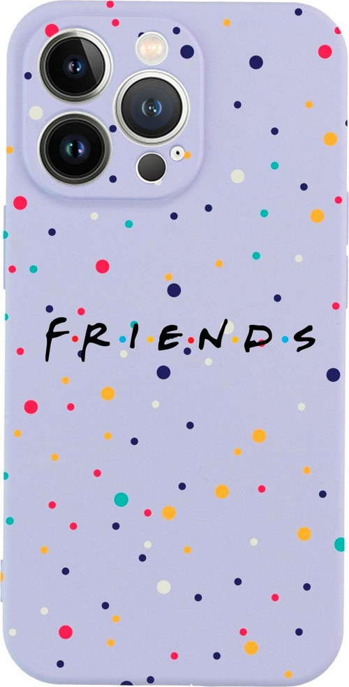 İphone 13 Pro Friends Tasarımlı Lila Telefon Kılıfı