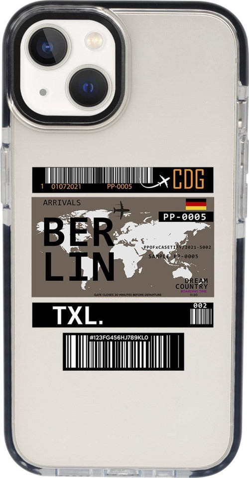 İphone 13 Berlin Ticket Candy Bumper Darbe Emci Silikonlu Telefon Kılıfı