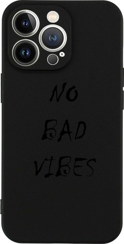İphone 13 No Bad Vibes Tasarımlı Siyah Telefon Kılıfı