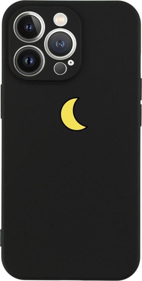 İphone 13 Pro Moon Tasarımlı Siyah Telefon Kılıfı