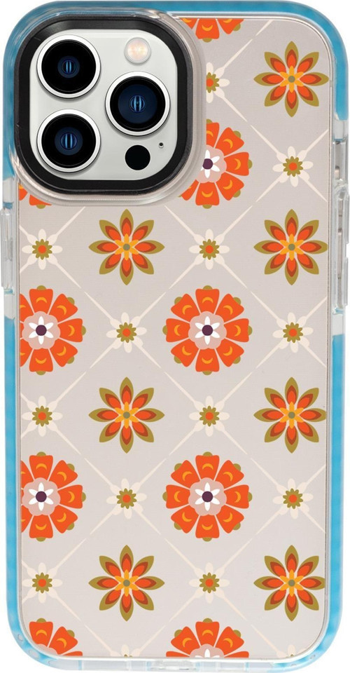 İphone 13 Pro Uyumlu Nostaljik Motifler Desenli Candy Bumper Silikonlu Telefon Kılıfı