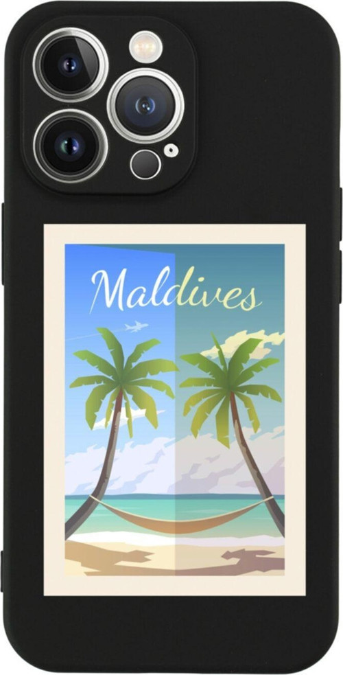 İphone 13 Pro Maldives Tasarımlı Siyah Telefon Kılıfı