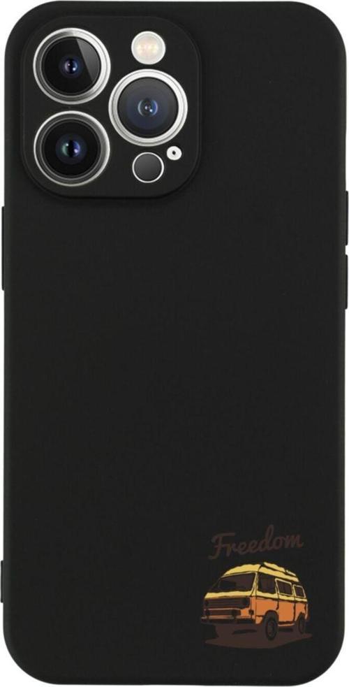 İphone 13 Pro Freedom Caravan Tasarımlı Siyah Telefon Kılıfı