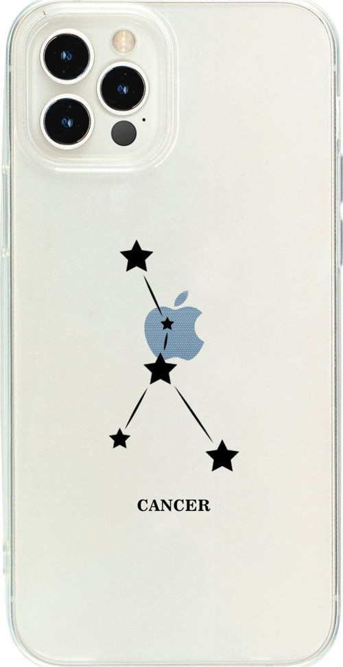 İphone 13 Pro Yengeç Yıldız Desenli Şeffaf Telefon Kılıfı