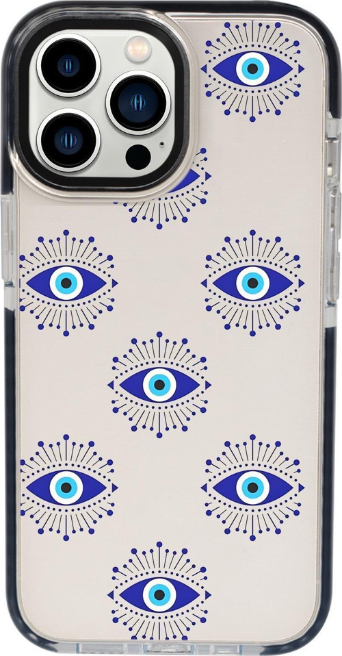 İphone 13 Pro Uyumlu Mystic Aura Desenli Candy Bumper Silikonlu Telefon Kılıfı