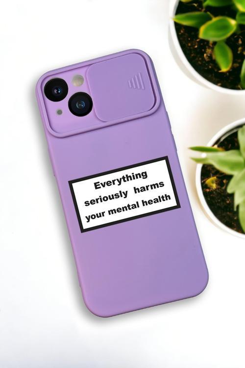 İphone 13 Uyumlu Everything Desenli Kamera Koruma Slider Kapaklı Silikonlu Telefon Kılıfı