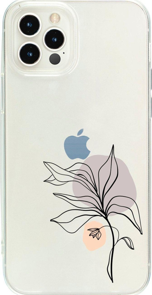 İphone 13 Pro Flowers 3 Desenli Şeffaf Telefon Kılıfı