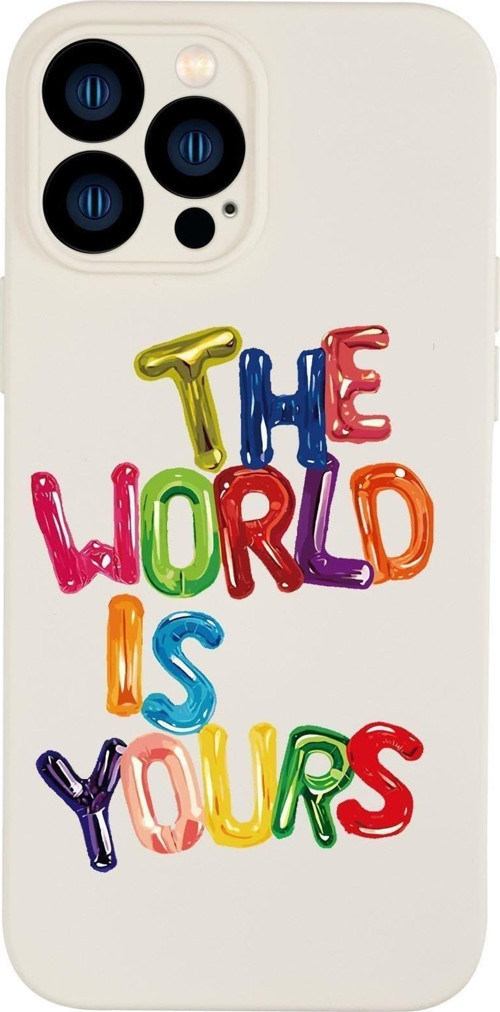 İphone 13 Pro Max The World Is Yours Desenli Kamera Korumalı Premium Silikonlu Telefon Kılıfı