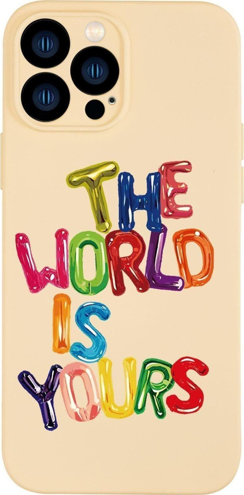 İphone 13 Pro Max The World Is Yours Desenli Kamera Korumalı Premium Silikonlu Telefon Kılıfı