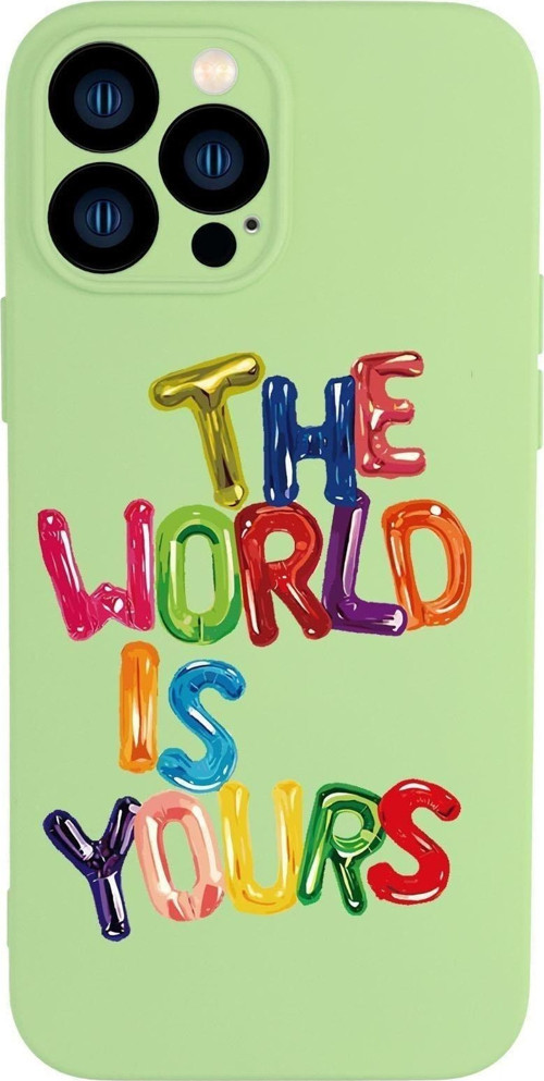İphone 13 Pro Max The World Is Yours Desenli Kamera Korumalı Premium Silikonlu Telefon Kılıfı