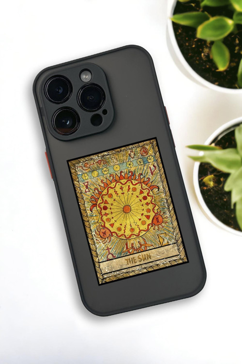 İphone 13 Pro Uyumlu The Sun Deer Desenli Buzlu Şeffaf Lüx Telefon Kılıfı