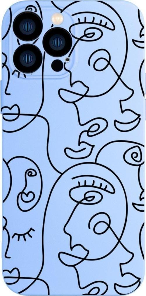 İphone 13 Pro Max Uyumlu Face Art Desenli Kamera Lens Korumalı Darbe Emici Silikonlu Lansman Kılıf