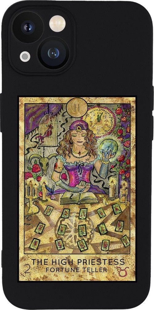 İphone 13 Uyumlu The High Priestess Desenli Kamera Lens Korumalı Darbe Emici Silikonlu Lansman Kılıf