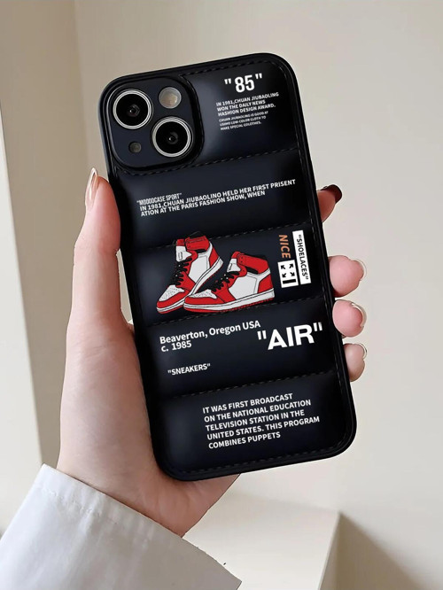İphone 13 Uyumlu Air Desenli Airbag Puffer Silikonlu Şişme Kılıf