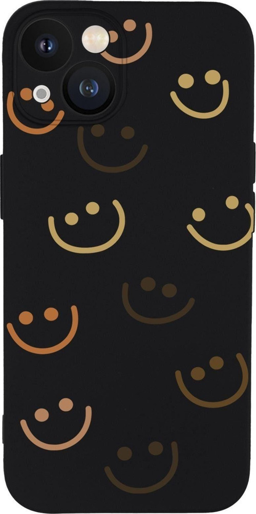 İphone 13 Uyumlu Smile Desenli Kamera Lens Korumalı Darbe Emici Silikonlu Lansman Kılıf