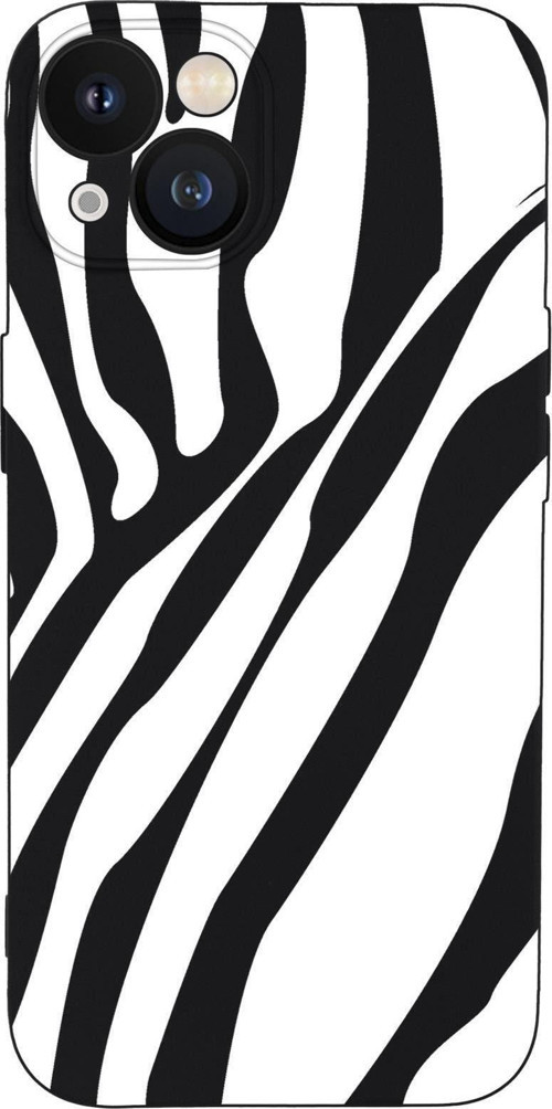 İphone 13 Uyumlu Zebra Desenli Kamera Lens Korumalı Darbe Emici Silikonlu Lansman Kılıf