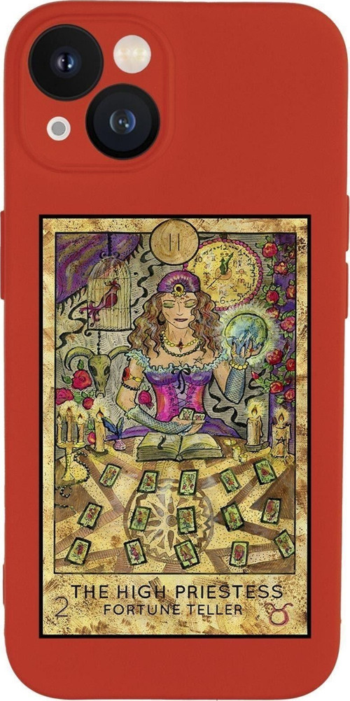 İphone 13 Uyumlu The High Priestess Desenli Kamera Lens Korumalı Darbe Emici Silikonlu Lansman Kılıf